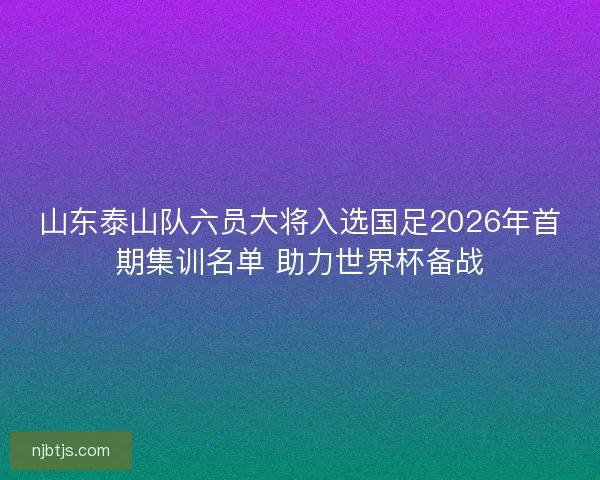 山东泰山队六员大将入选国足2026年首期集训名单 助力世界杯备战